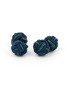 Passementerie marineblauw en groen Bombay