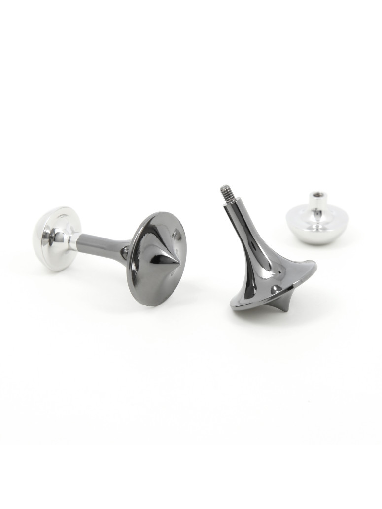 Manchetknopen tol gunmetal en zilver - Asakusa