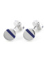 Ronde manchetknopen marineblauw Madrid