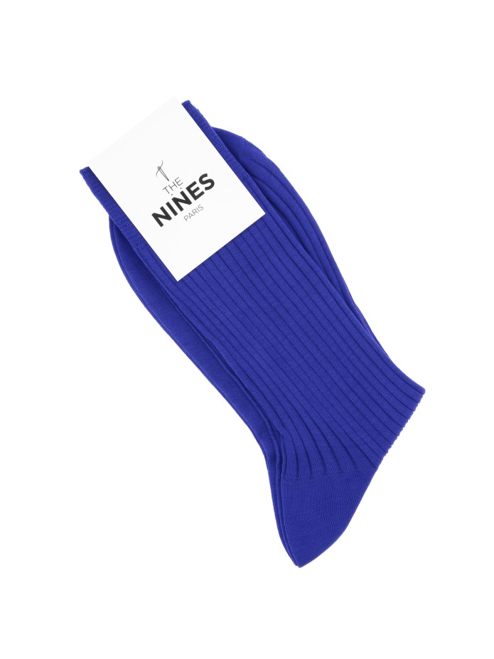 Sokken Schotse draad elektrisch blauw