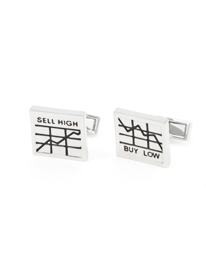 Manchetknopen Buy/Sell - Wall Street