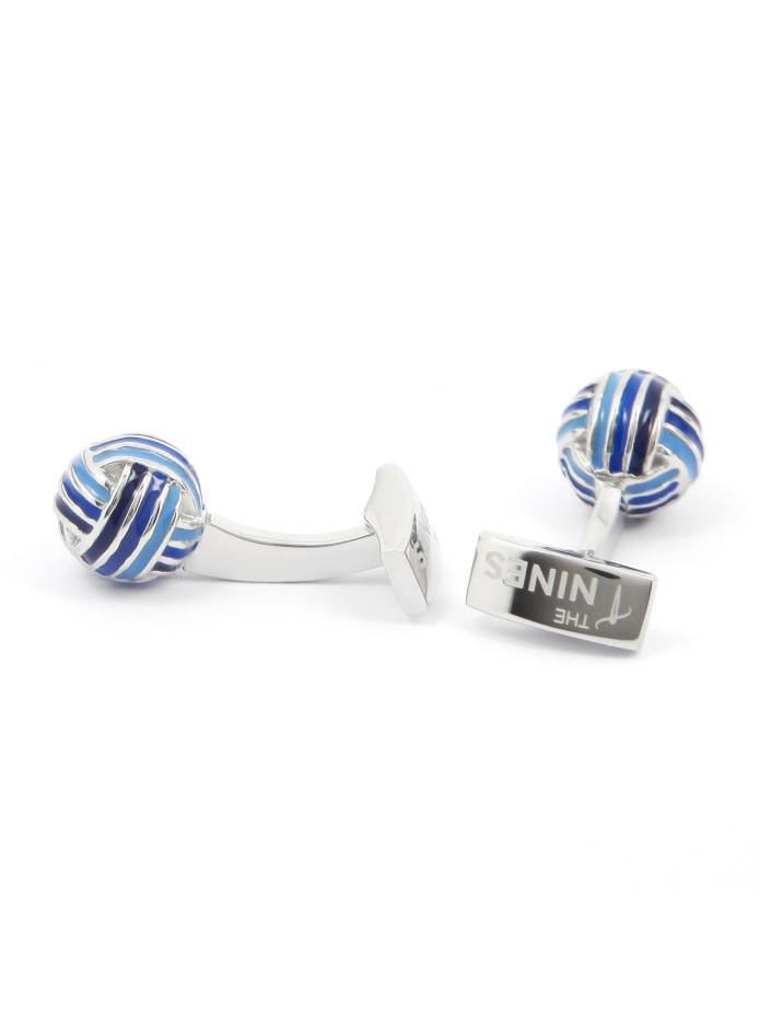 Manchetknopen bollen blauwtinten - Cambon