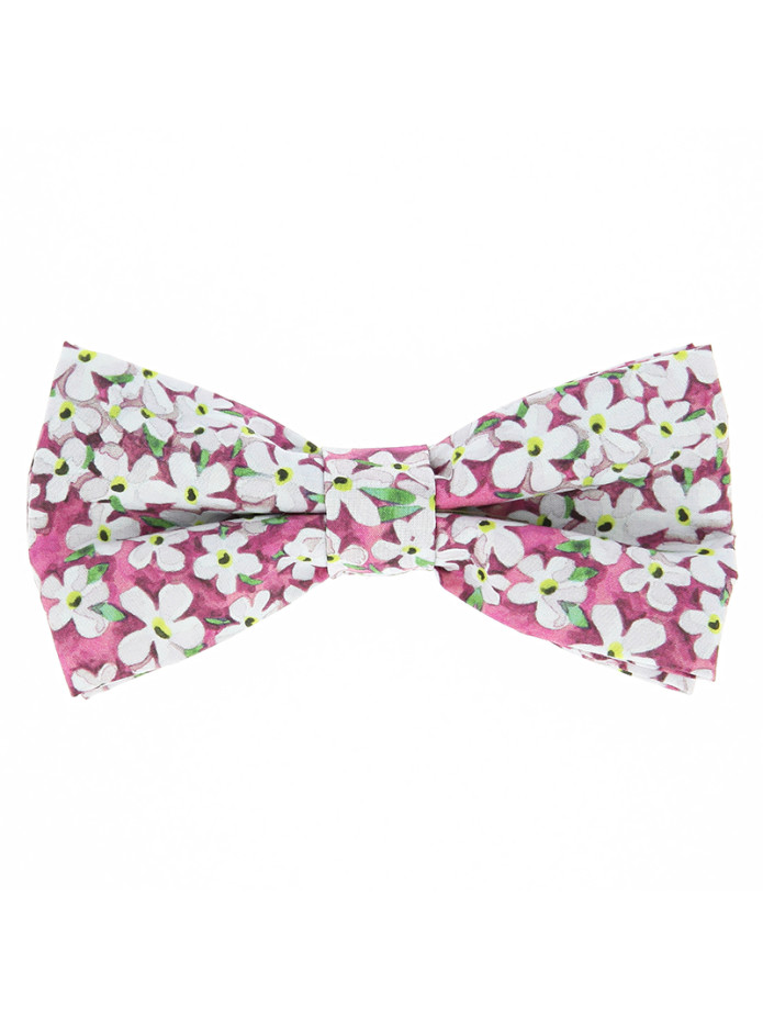 Liberty strikje roze met witte bloemen - Jasmijn