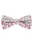 Vlinderdas liberty roze met witte bloemen jasmin