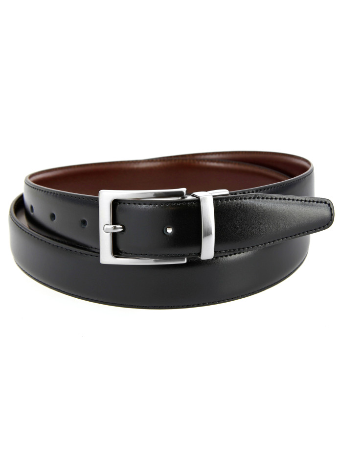 Reversible riem zwart en bruin - James