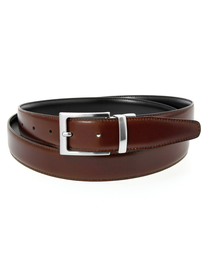 Reversible riem zwart en bruin - James