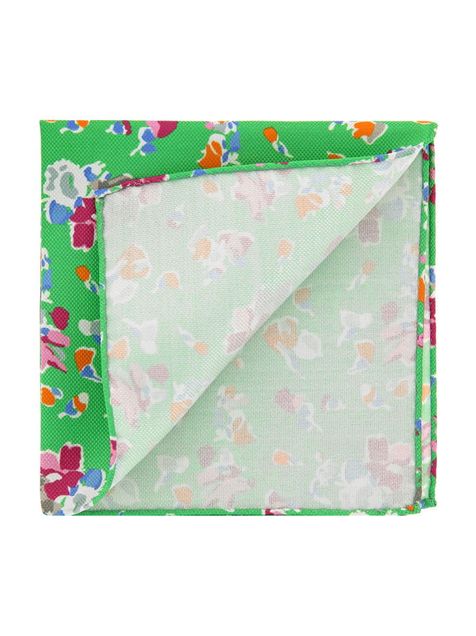 Pochette met groene bloemen