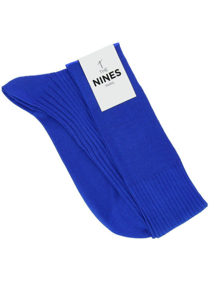 Fil d'Écosse kniekousen elektrisch blauw