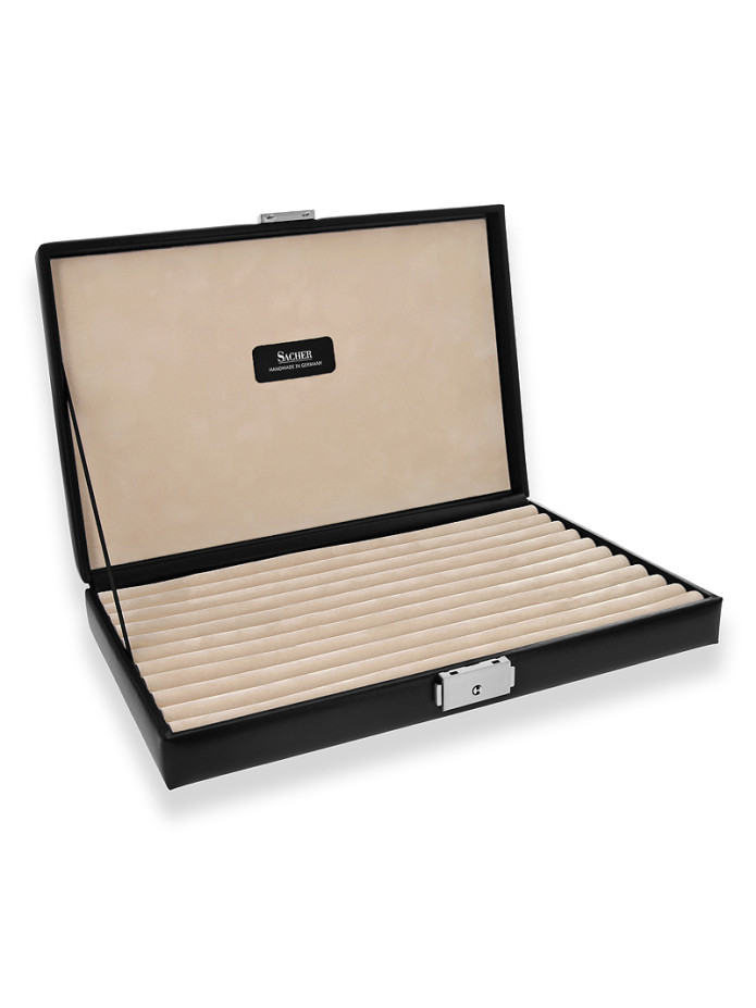 Manchetknopenbox in leer groot formaat
