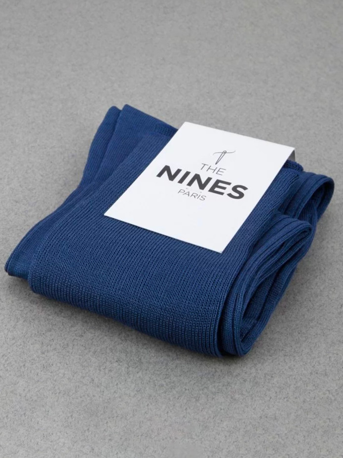 Kniekousen Schots garen donkerblauw