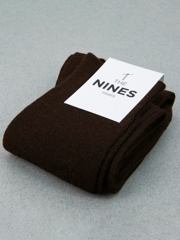 Kniekousen scheerwol chocoladebruin
