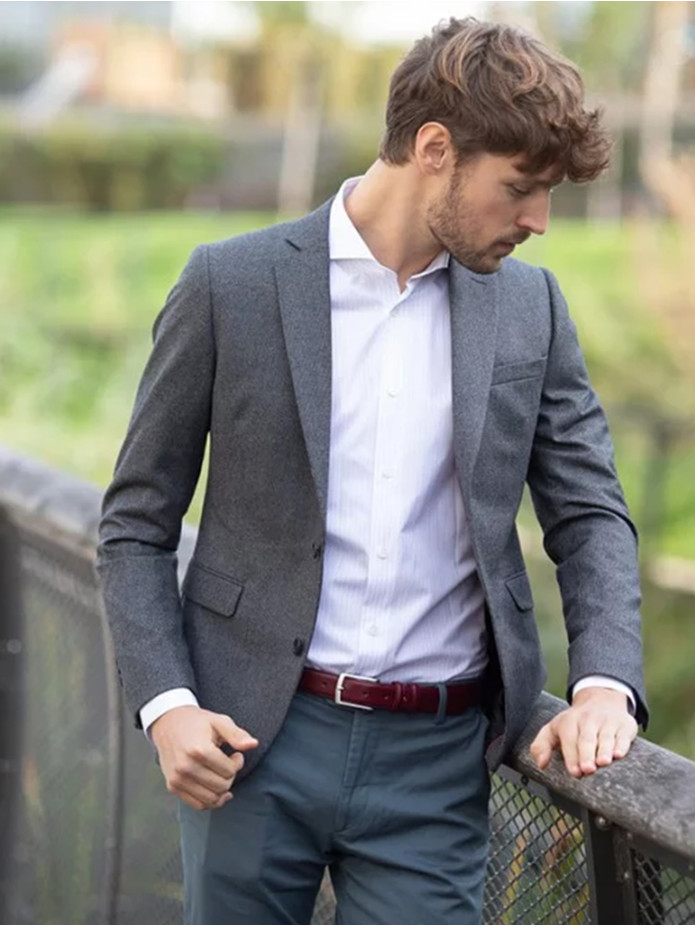 Leren riem bordeauxrood - Ugo