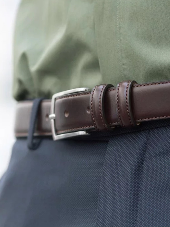 Bruine leren riem - Ugo