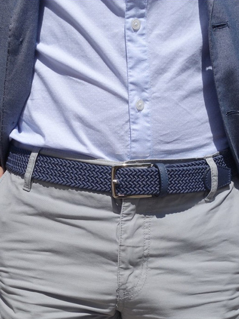 GEVLOCHTEN ELASTISCHE RIEM III KLEIN BLAUW