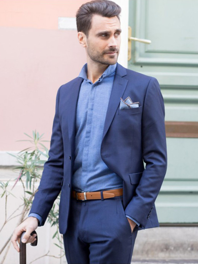 Reversibele camel en bruine riem - James