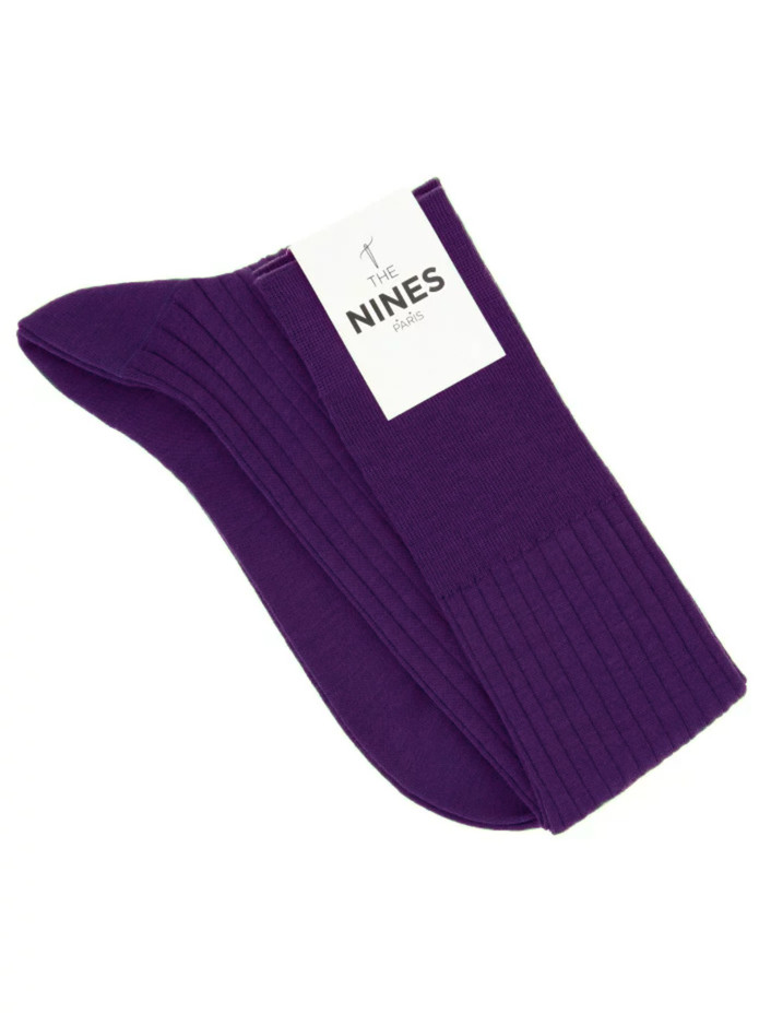 Kniekousen Schotse draad violet