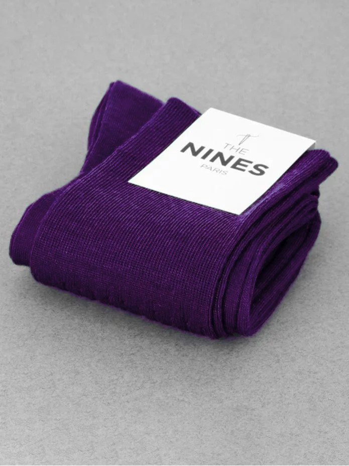 Kniekousen Schotse draad violet