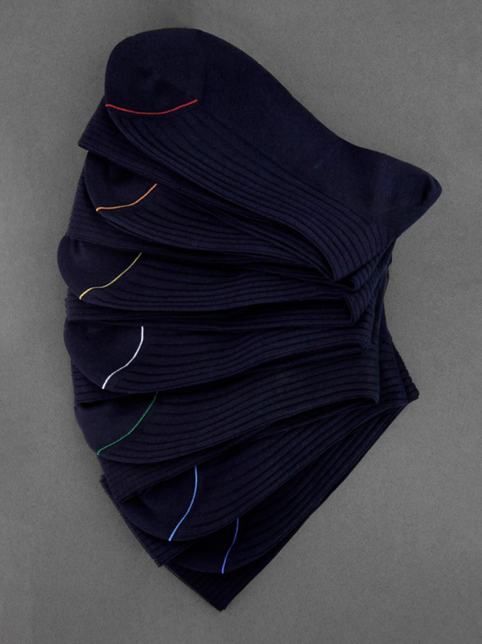 Weekpakket sokken Schotse draad marineblauw - 7 days