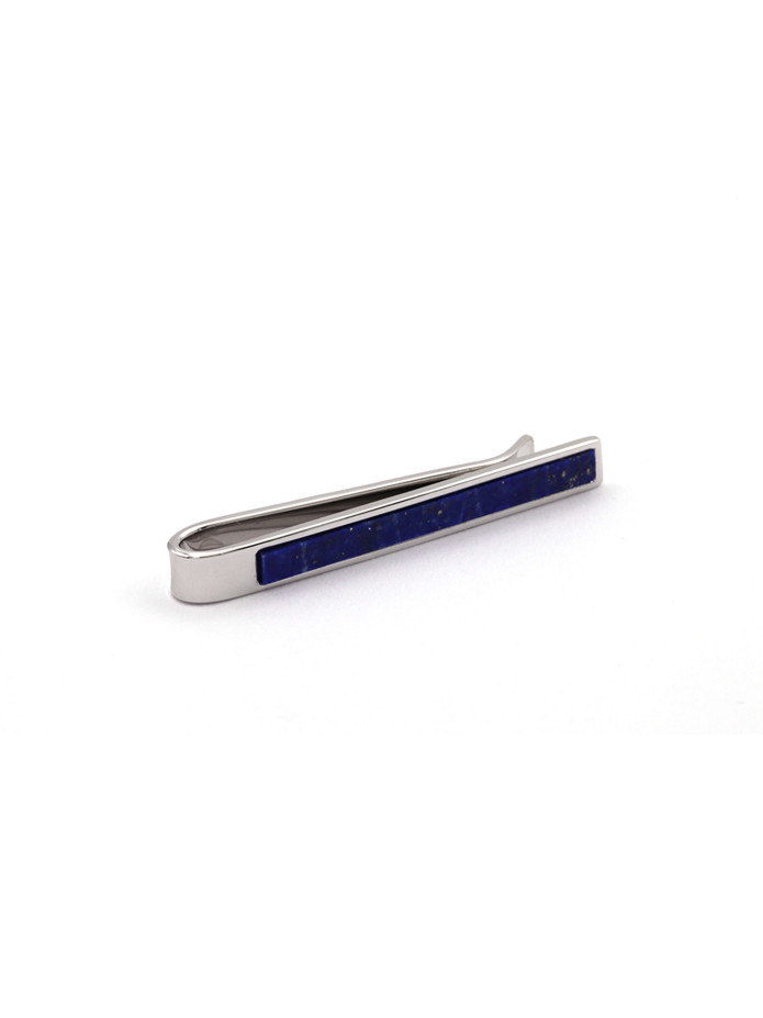 stropdasklem zilver en blauw