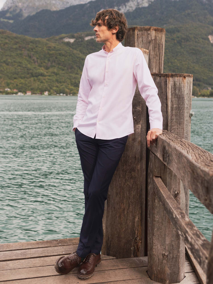 Technische pantalon marineblauw - Polyester en wol