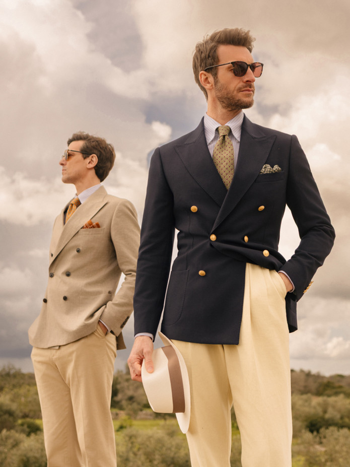 Witte panama hoed met taupe band