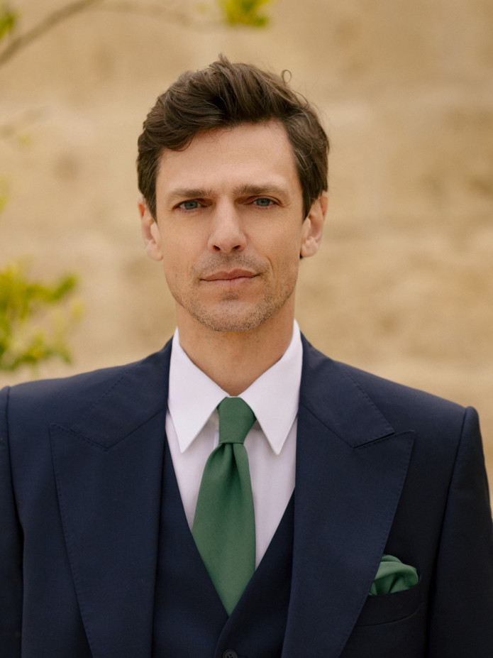 Engels groene zijden pochette Amalfi