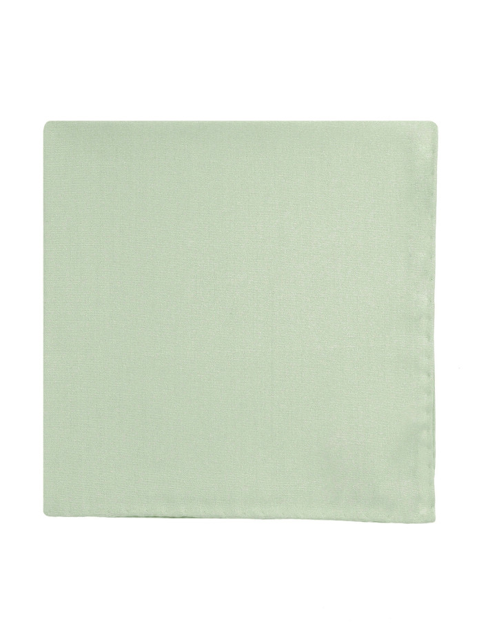 Amandelgroene zijden pochette Amalfi