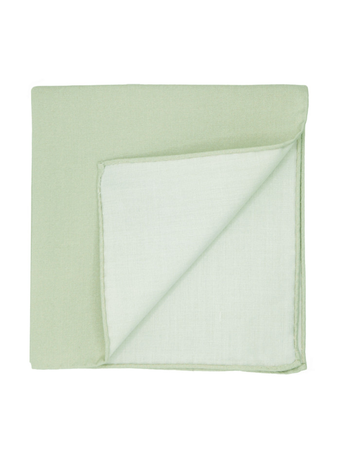 Amandelgroene zijden pochette Amalfi