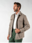 Overhemd in gekookte wol beige
