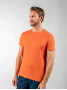 T-shirt van linnen en biologisch katoen terracotta
