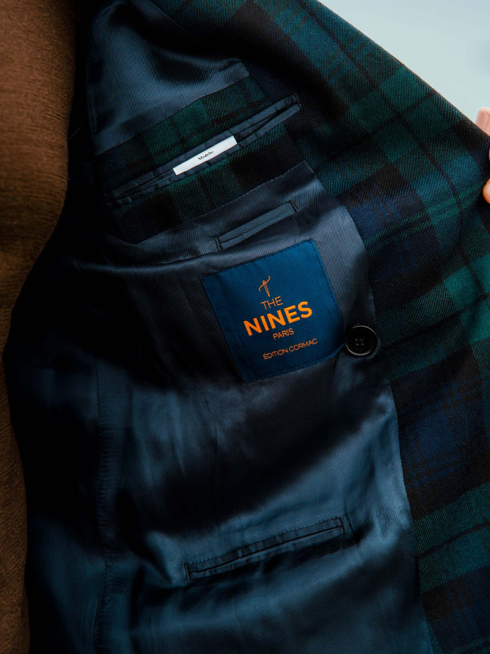 Dubbelrij tartan blazer Glaz