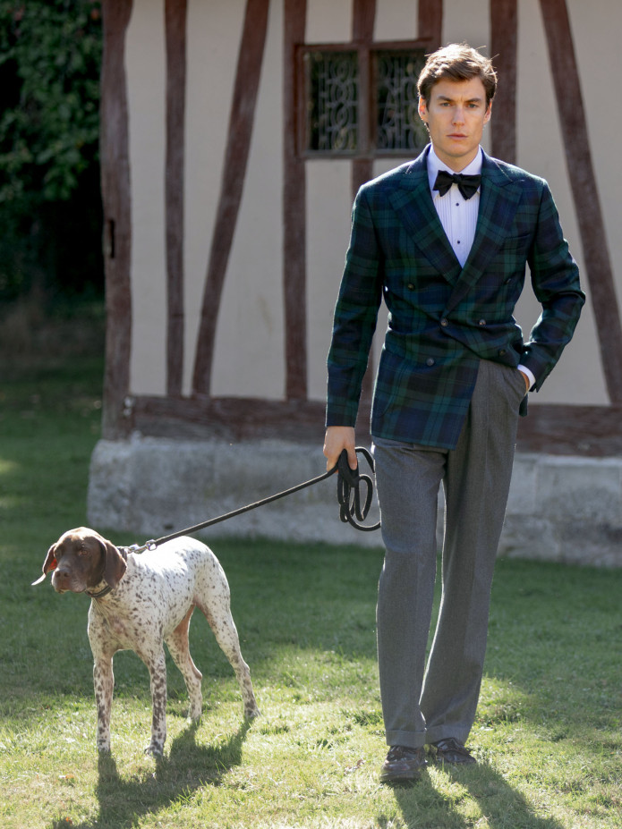 Dubbeldicht blazer tartan Glaz