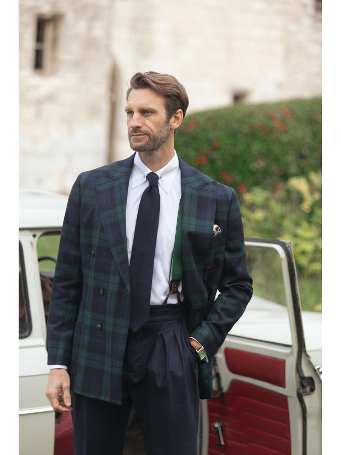 Dubbele rij tartan blazer Glaz