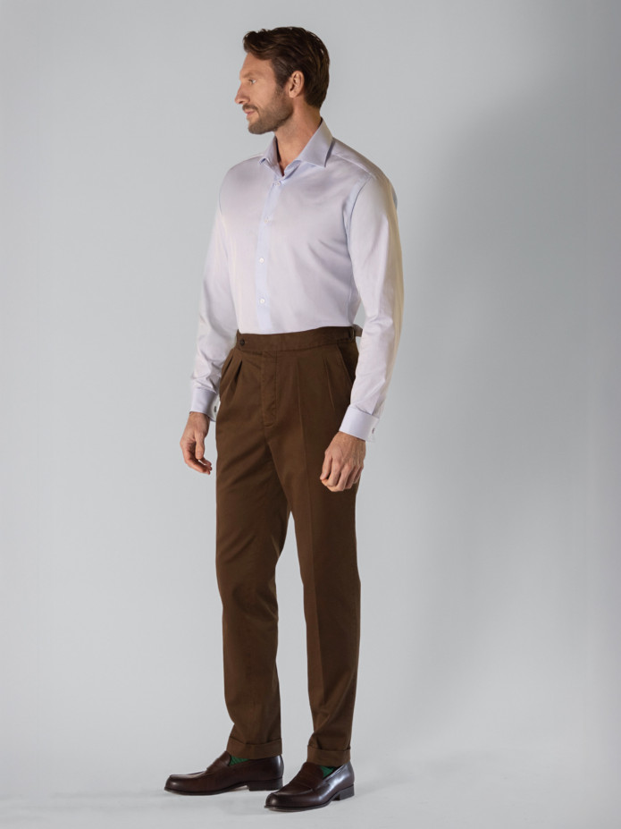 Geplooid pantalon bruin - Bilbao