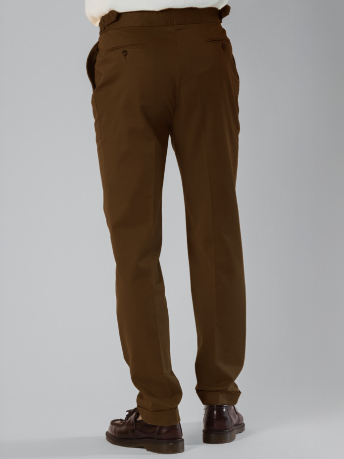 Geplooid pantalon bruin - Bilbao