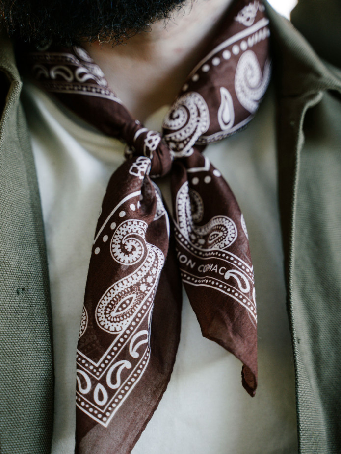 Bruine bandana met paisley-motieven Nevada