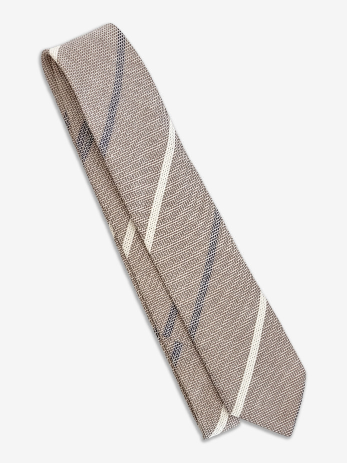 Linnen das in beige met strepen