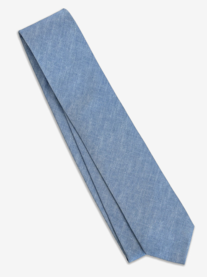 Zijden das in azuurblauw Bari