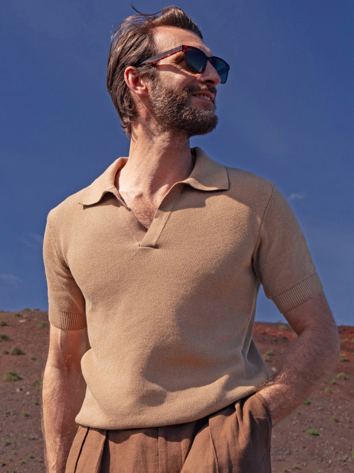 Polo Maille Nazaré Hazelnoot