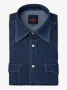 Western hemd klassieke kraag ruw denim Bronson