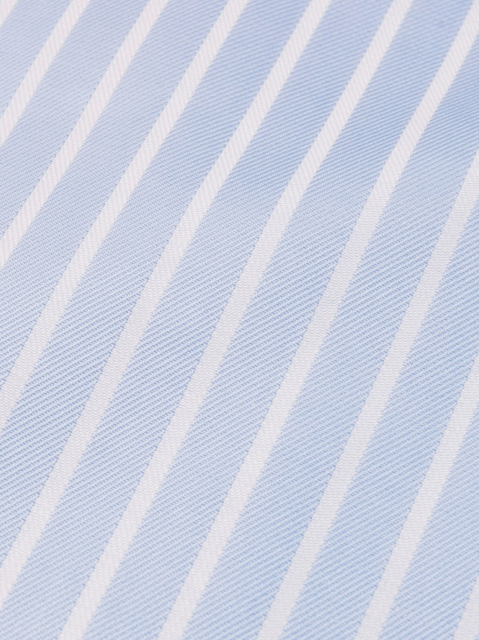 Overhemd met klassieke kraag blauw met dubbele strepen
