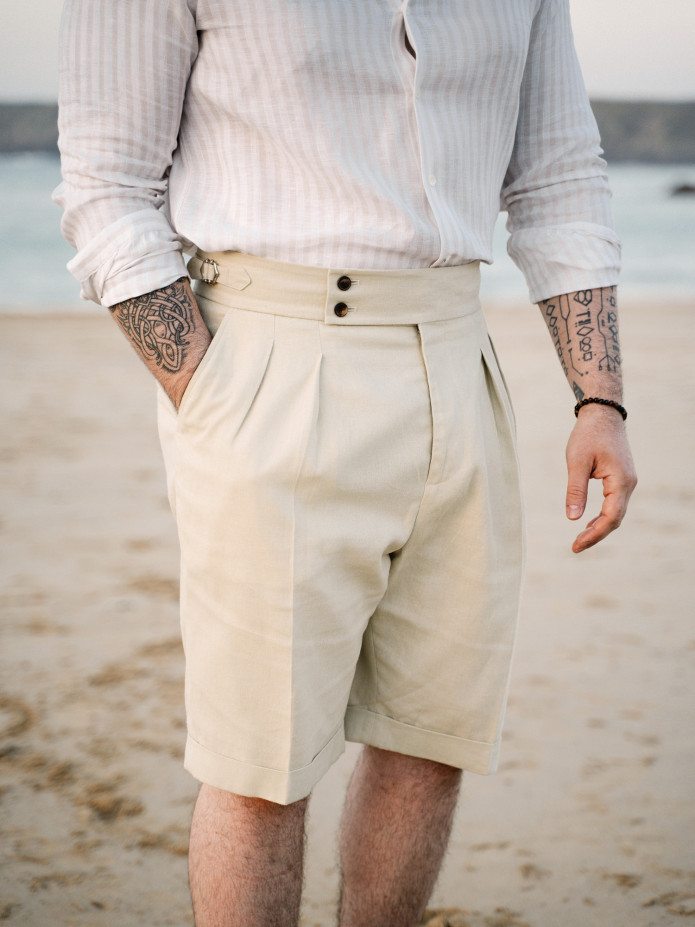 Beige high-waisted short - Litha