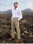 Pantalon met plooien taupe - Braga