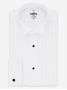 Smokingoverhemd afgeknotte kraag met plastron