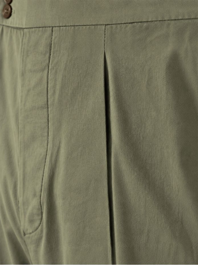 Kaki broek met plooien - Braga