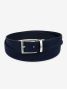 Omkeerbare riem marineblauw leer en nubuck - Clint