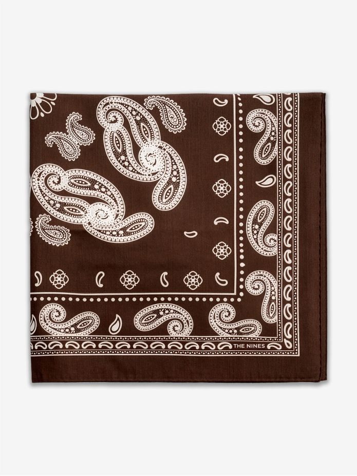 Bruine bandana met paisleymotief Nevada