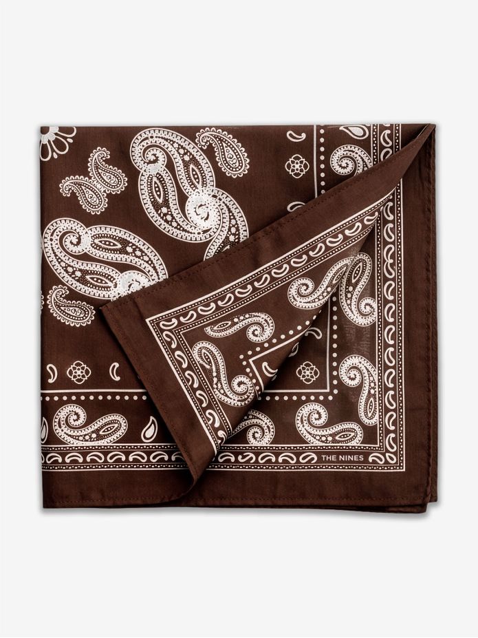 Bruine bandana met paisleymotief Nevada