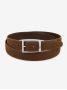 Omkeerbare bruine riem leer en nubuck - Clint