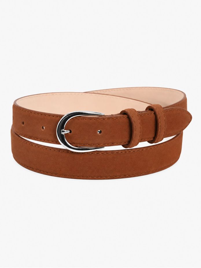 Smalle bruine riem in nubuck - Gab